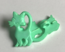 Katze - grün  17 mm