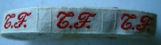 1Initiaal - Lint T.F.  Lint 1 cm breed
