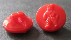 Glasknoop - rood  11 mm