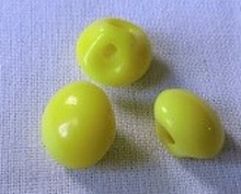 Glasknoop - geel  10 mm