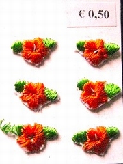 6 Bloemen  9 x 15 mm