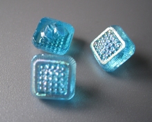 Glasknoop - blauw  15 mm
