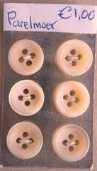 6 Perlmuttknöpfe  11,5 mm
