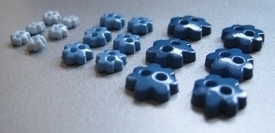 Bloemknoopje - lichtblauw  4 mm