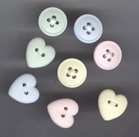 Treaded Buttons Pastel  14 mm