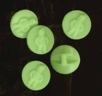 Glasknoop - groen  11 mm