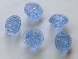 Glasknoop -  blauw  11 mm