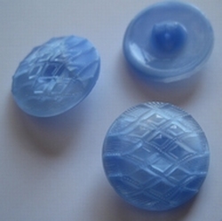Glasknopf - Blau  14 mm
