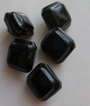 Glasknoop - zwart  10 mm