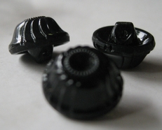 Glasknopf- Schwarz  14 mm