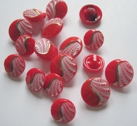 Glasknoop-rood  12 mm