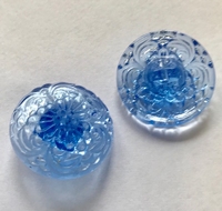 Glasknoop - transparantblauw  22 mm