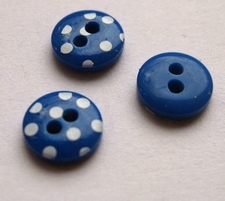 Poppenknoopje -felblauw  7,5 mm