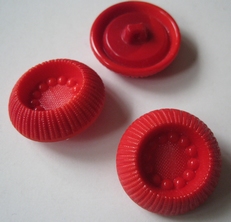 Glasknoop - rood  14 mm