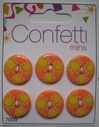 6 knopen - Confetti  21 mm