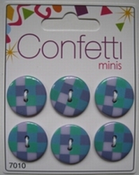 6 knopen - Confetti  21 mm
