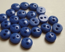 6 knoopjes - blauw  5 mm