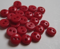 1 miniknoopje - rood  4,2 mm