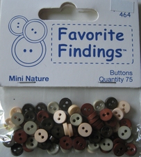 Mini Nature -  75 knoopjes  6,5 mm