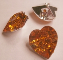 Herz - orange  15 x 14 mm