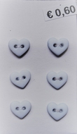 1 Herz - Pastelblau 6  x 7 mm