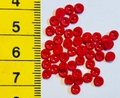 1 miniknoopje - rood 4 mm