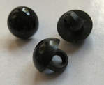 Knoopje - zwart 9 mm