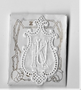 6 Monogrammen K.U. 4,5 x 2,5 cm