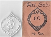 6 Monogrammen EO - OE 29 x 24 mm