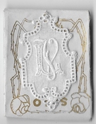 6 Monogrammen L.V. 4,5 x 2,5 cm
