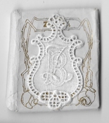 6 Monogrammen B.Z. 4,5 x 2,5 cm