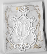 5 Monogrammen D.O. 4,5 x 2,5 cm