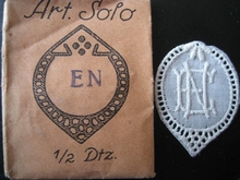 6 Monogrammen - E.N. - NO 29 x 24 mm