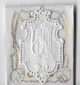 6 Monogrammen - N.U. 4,5 x 2,5 cm