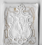 6 Monogrammen G.V. 4,5 x 2,5 cm