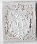 6 Monogrammen G.U. 4,5 x 2,5 cm