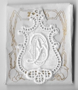 6 Monogrammen C.D. 4,5 x 2,5 cm