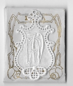 6 Monogrammen P.W. 4,5 x 2,5 cm