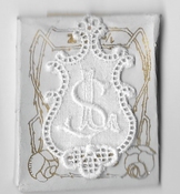 6 Monogrammen L.S. 4,5 x 2,5 cm