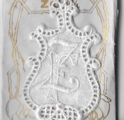 6 Monogrammen F.Z. 4,5 x 2,5 cm