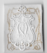6 Monogrammen L.W. 4,5 x 2,5 cm