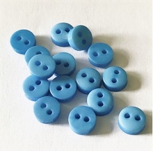 Knoopje - blauw 6 mm