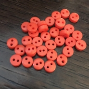 Knoopje -  donker oranje 6 mm