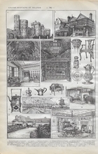 Orgineel blad uit Larouse - Expositions 28 x 18 cm