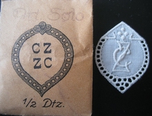 6 Monogrammen C.Z. - Z.C. 29 x 24 mm