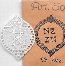 6 Monogrammen - N.Z.- Z.N. 29 x 24 mm
