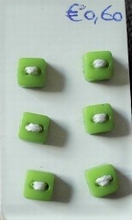 6 knoopjes - groen 5 mm