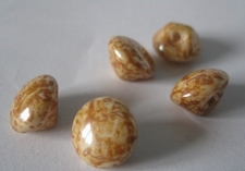 Glasknoop - beige 11 mm