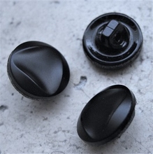 Glasknoop - zwart 11 mm