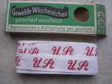 Initialen - Lint U.St. Lint 1 cm breed